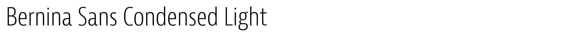 Bernina Sans Condensed Light image